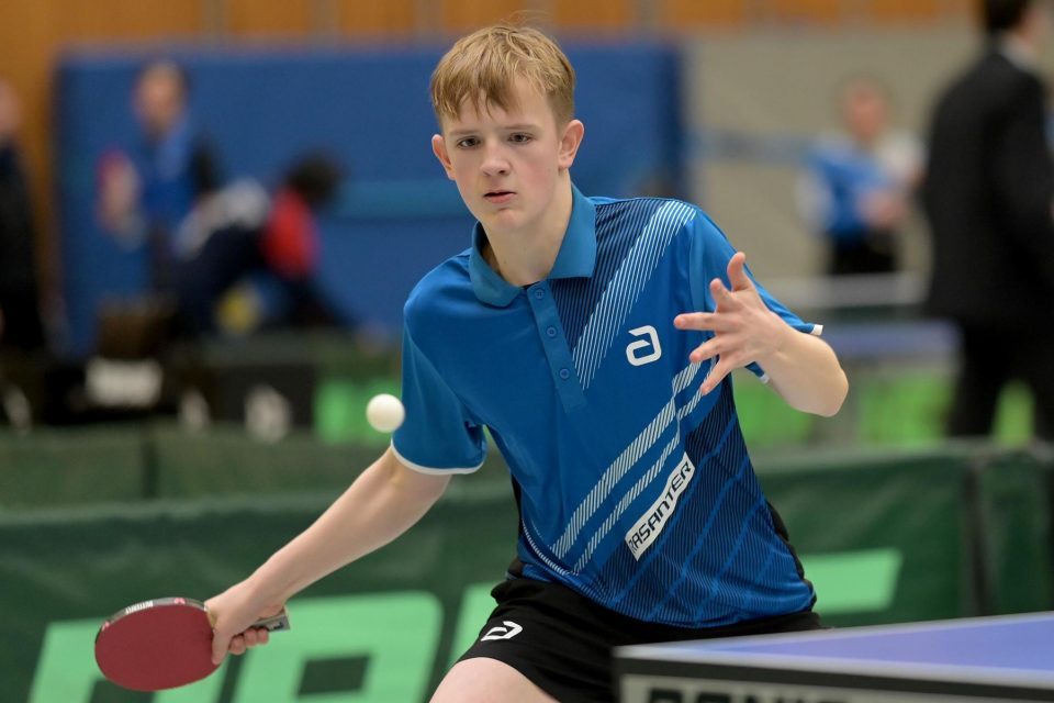 DTTB TOP 12 Jugend 15 und Jugend 19 
am 12.02.2023 in der Kreissporthalle Neudorf in Neudorf

Foto: Jörg Fuhrmann