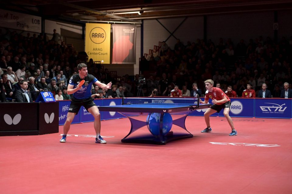 TTCL Finale - Rückspiel Borussia Düsseldorf -  1. FC Saarbrücken TT am 03.04.2023 im ARAG CenterCourt in DüsseldorfFoto: Jörg Fuhrmann